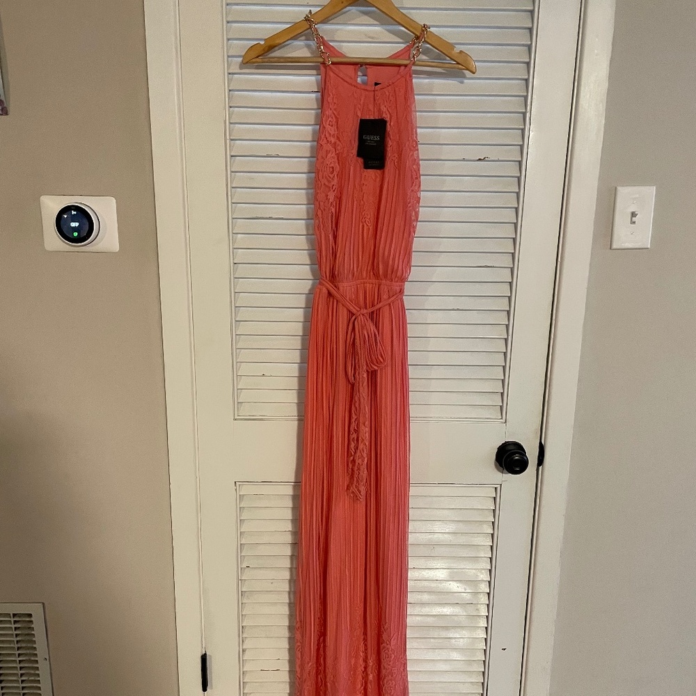 Coral lace guess dress
